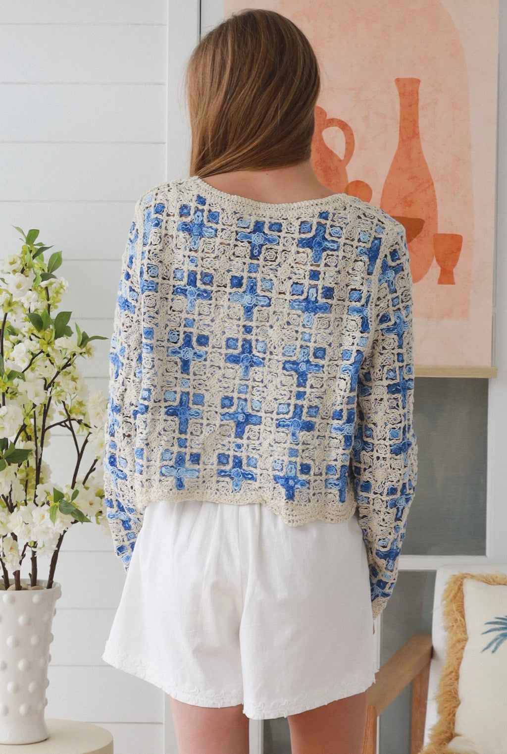 Cotton Cardigan Blue